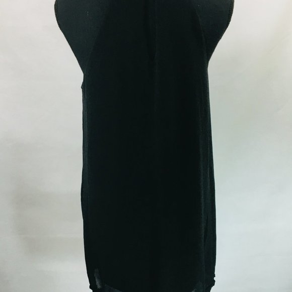 women's monteau BLACK DRESS tunic lace hem size M - Picture 8 of 11